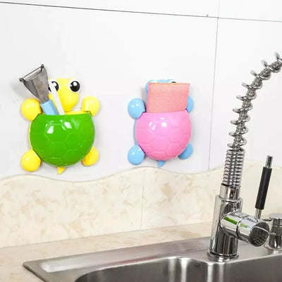 Turtle toothbrush holder