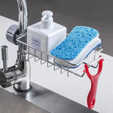 Kitchen sponge holder faucet holder