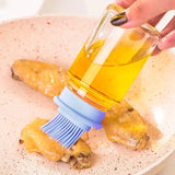 Silicone Brush Glass Oil Bottle with Cap