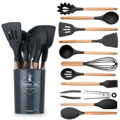 12 PCS SILICONE COOKING UTENSILS SET