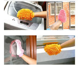 Microfibre cleaning gloves
